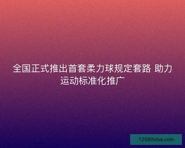 全国正式推出首套柔力球规定套路 助力运动标准化推广